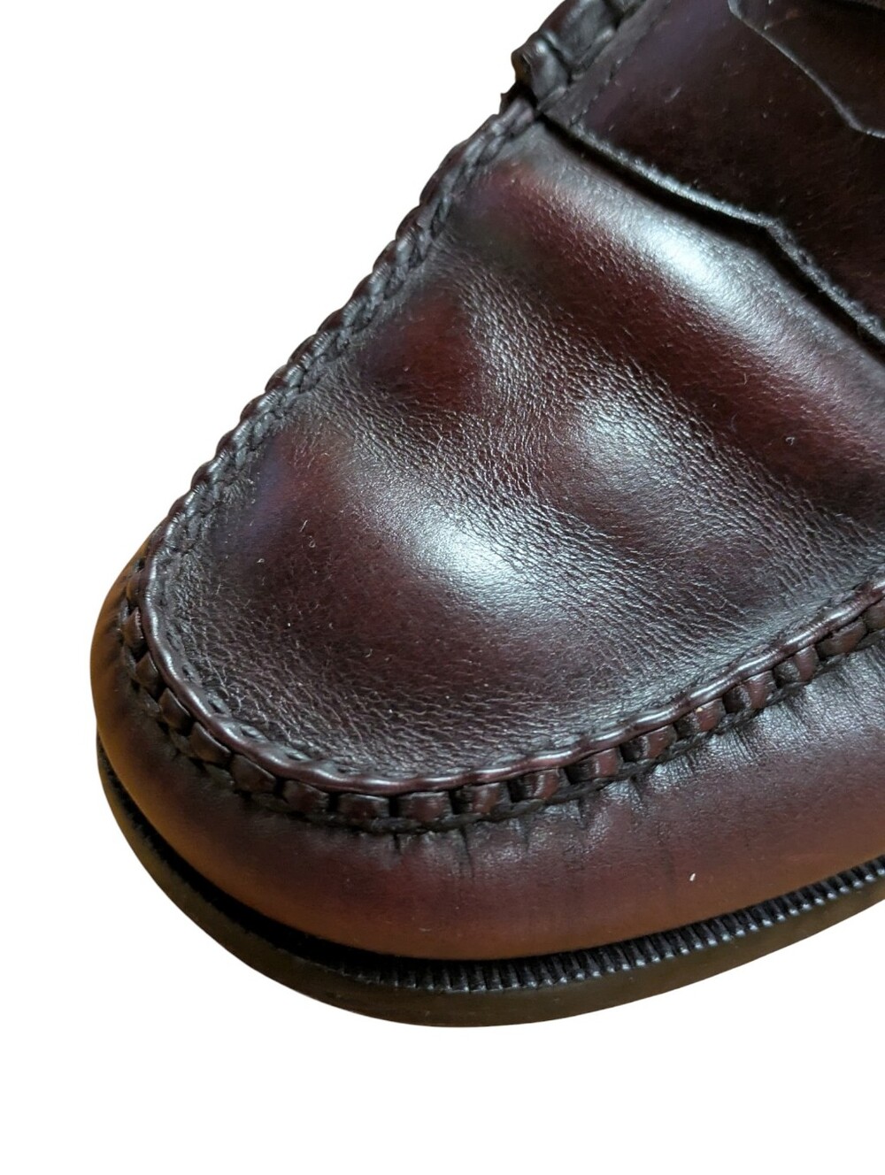 Cole Haan Brown Burgundy Penny Loafers Men's Size 13 - Picture 6 of 11